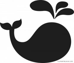 Cute Whale Animal free black white clipart images clipartblack ...