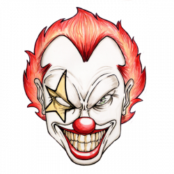 Scary clown live clipart