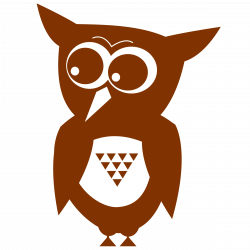 Clipart - Owl- one color- flat!