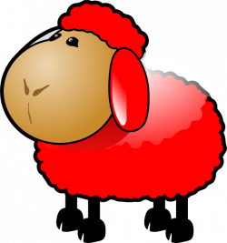 Red Sheep Clip Art at Clker.com - vector clip art online, royalty ...