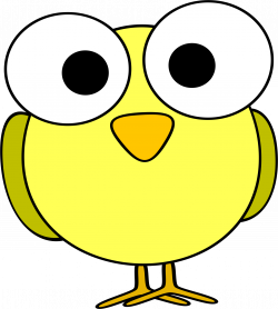 A funny-looking yellow cartoon bird with big eyes. #funny #cute ...