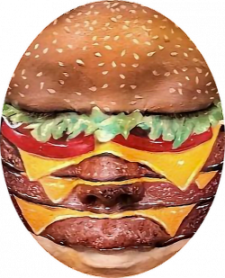 burgerface burger face mask ftestickersfreetoedit...