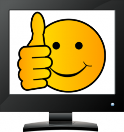 Thumbs Up Smiley Face Computer | Smiley Faces | Clipart ...