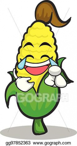 Vector Clipart - Joy face sweet corn character cartoon ...