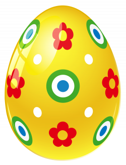 Yellow Easter Egg with Flowers PNG Picture | Gallery Yopriceville ...
