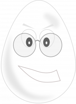 Clipart - egg wear glasses
