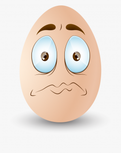 Transparent Confused Emoticon Png - Egg With Face Clipart ...