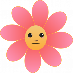 Clipart - Flower face