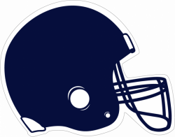 Navy Blue Football Helmet Clipart