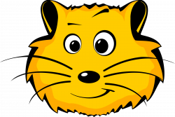 Clipart - comic hamster face
