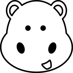 Hippo Head Clip Art at Clker.com - vector clip art online, royalty ...