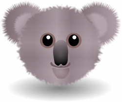 Clipart - Funny Koala Face Cartoon