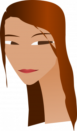 Clipart - Woman's face with long neck