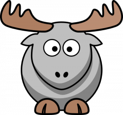 Grey Moose Cartoon Clip Art at Clker.com - vector clip art online ...