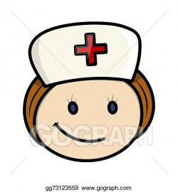 Vector Art - Happy cartoon nurse character face. EPS clipart ...
