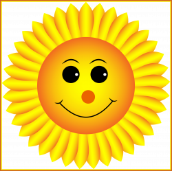 Incredible Sunflower Clipart Face Pencil And In Color Pict Of Png ...