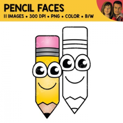 FREE Pencil Face Clipart