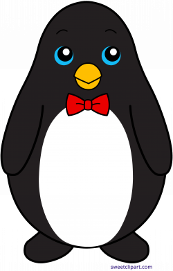 Penguin Bowtie Black Clipart - Sweet Clip Art