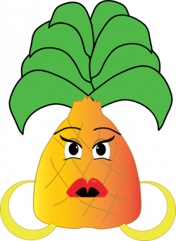 28+ Collection of Pineapple Clipart With Face | High quality, free ...