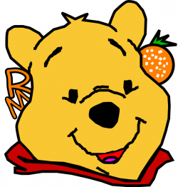 Winnie The Pooh With Orange Red Lip Clip Art at Clker.com - vector ...