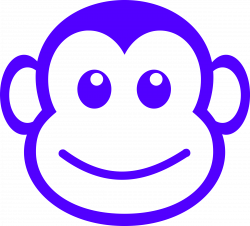 Clipart - funny monkey face simple path