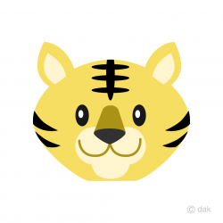 Simple Tiger Face Clipart Free Picture｜Illustoon