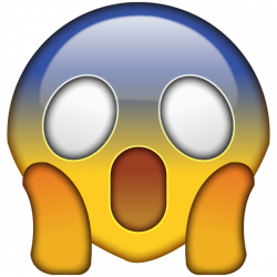 High Resolution OMG Face Emoji - Shocked and scared by something ...