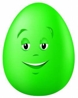 Transparent Easter Green Egg with Face PNG Clipart Picture ...