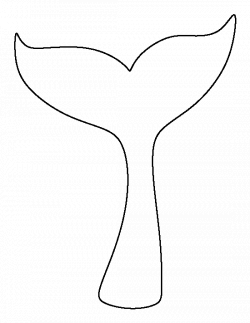 whale outline Whale tail pattern use the printable outline for ...