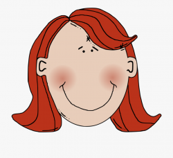 Woman Clip Art Women Face Girl Smiley - Red Hair Clipart ...