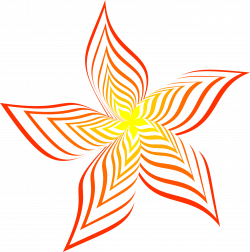 Clipart - Abstract flower 28 (colour)