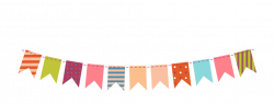 Paper Bunting Party Clip art - Color decorative hanging flag ...