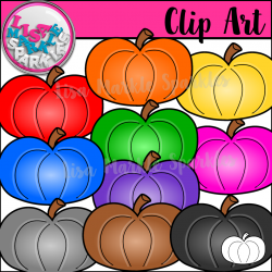 Rainbow Pumpkins Clip Art for Fall or Halloween | Lisa ...