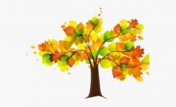 Autumn Leaves Clipart Early Fall - Png Cartoon Tree Flower ...