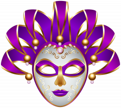 Purple Carnival Mask Transparent PNG Clip Art Image | Gallery ...