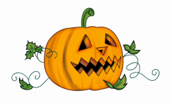 Fancy Pumpkin Clipart - Transparent Background Halloween ...