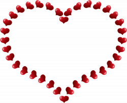 Red Heart Shaped Border with Little Hearts | clip art | Pinterest ...