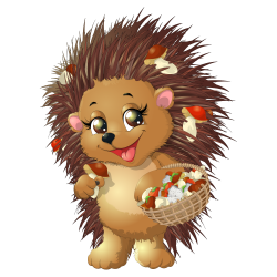 Hedgehog Drawing Clip art - Hedgehog holding a basket 1000*1000 ...