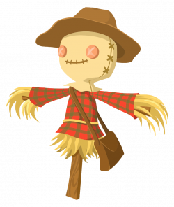 OnlineLabels Clip Art - Cartoon Scarecrow