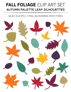 Fall Foliage Clip Art | Simple Tree Leaf Silhouette Autumn ...