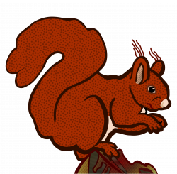 Clipart - squirrel - coloured