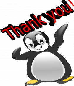 Clipart - thank you penguin