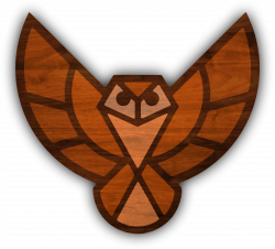 Clipart - Wood texture owl (no background)