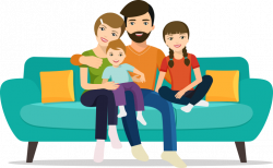 Family sitting on couch clipart images gallery for free ...