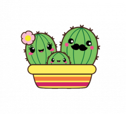 cactus cute kawaii family nopal...