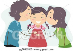 Vector Clipart - Family kiss. Vector Illustration gg60357850 ...