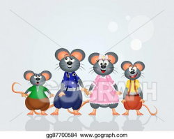 Stock Illustration - Mice family. Clipart Drawing gg87700584 ...