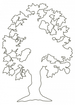 Clipart - Simple flowering tree outline