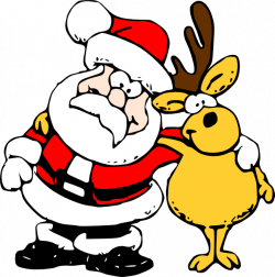 Santa And Reindeer Clip Art at Clker.com - vector clip art online ...