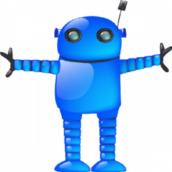 Blue Robot | Free Images at Clker.com - vector clip art online ...